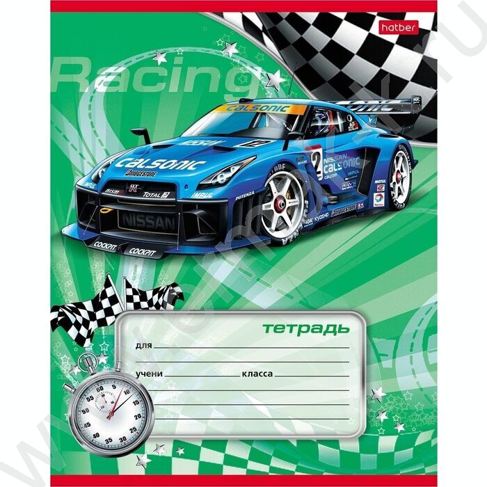 Тетрадь  12л линейка косая "Спортивные авто" 5видов | Фото 5