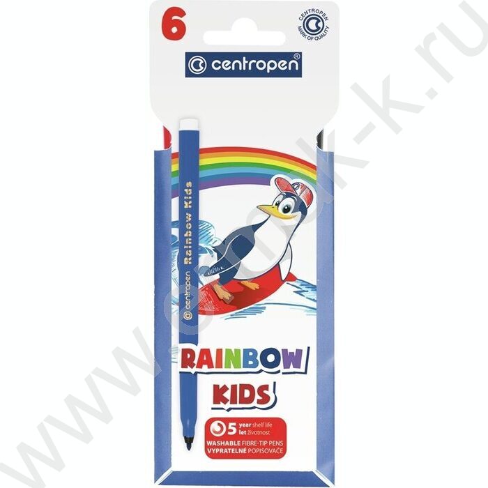 Фломастеры   6цв Радуга п/у | Фото 1