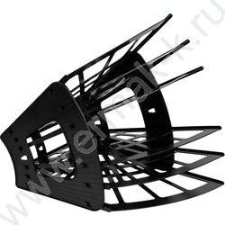 Лоток вертикально-гориз. разборный Эконом /чёрный/ 5отд. | Фото 1
