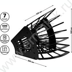 Лоток вертикально-гориз. разборный Эконом /чёрный/ 6отд. | Фото 6