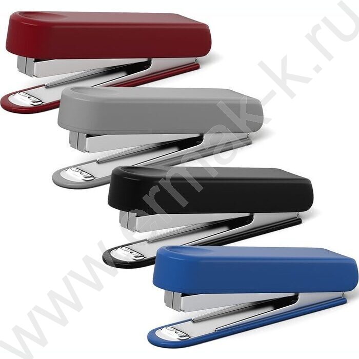 Степлер №10  15л пластик /встроен антистеплер/ ассорти | Фото 1