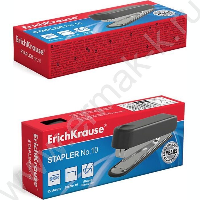 Степлер №10  15л пластик /встроен антистеплер/ черный | Фото 3