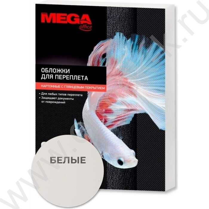 Обложка А4 PMO картон/ глянец белые/100шт /250г/м² | Фото 1