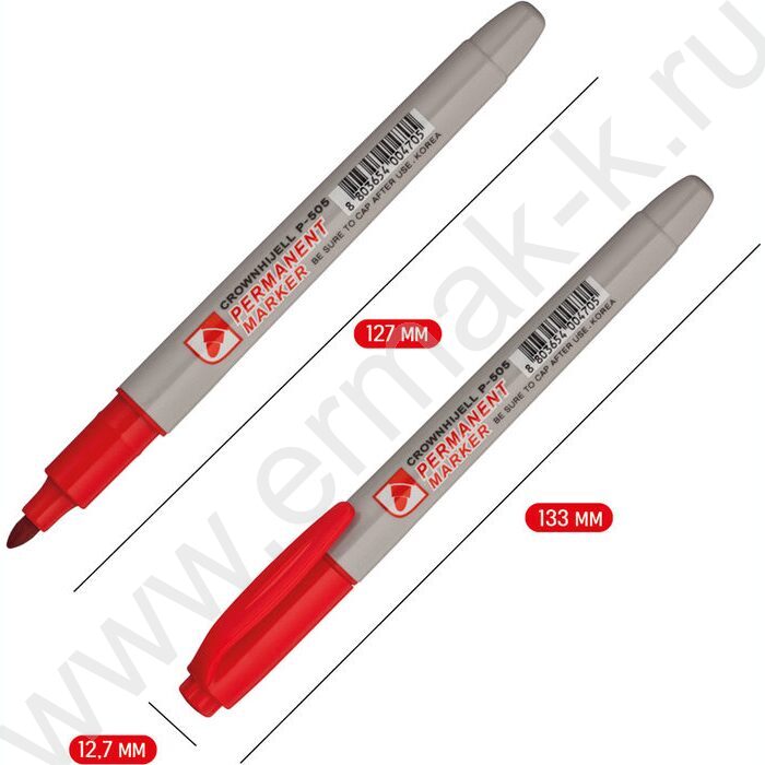 Маркер перм. /красный/ 2мм круг "Multi Marker Slim" | Фото 4