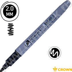 Маркер перм. /черный/ 2мм круг "Multi Marker Slim" | Фото 3