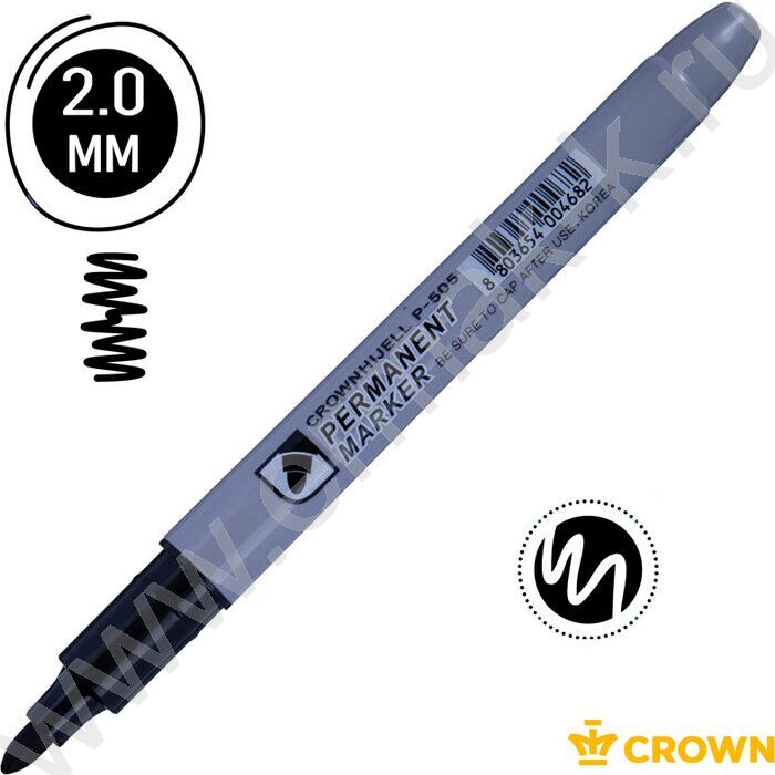 Маркер перм. /черный/ 2мм круг "Multi Marker Slim" | Фото 3