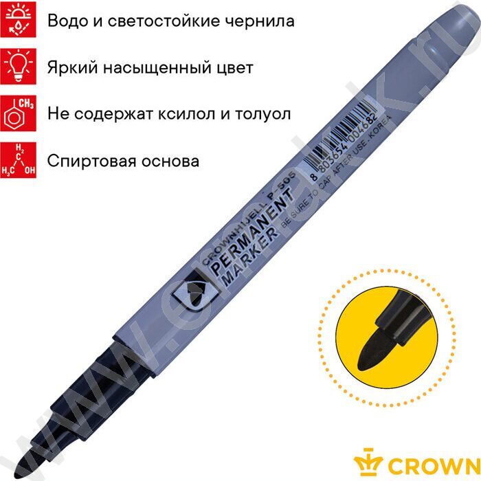 Маркер перм. /черный/ 2мм круг "Multi Marker Slim" | Фото 5