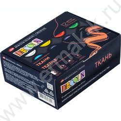 Краски акриловые 12цв 20мл Декола по ткани | Фото 2