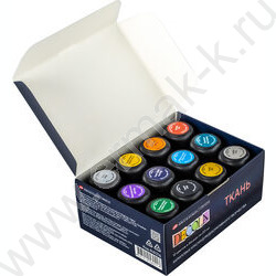 Краски акриловые 12цв 20мл Декола по ткани | Фото 3