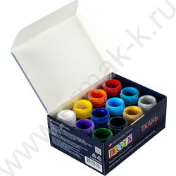 Краски акриловые 12цв 20мл Декола по ткани | Фото 5