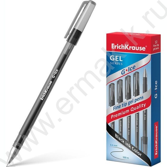 Ручка гелевая черная 0,5мм  G-Ice Stick Original | Фото 2