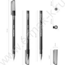 Ручка гелевая черная 0,5мм  G-Ice Stick Original | Фото 4