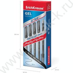 Ручка гелевая черная 0,5мм  G-Ice Stick Original | Фото 5