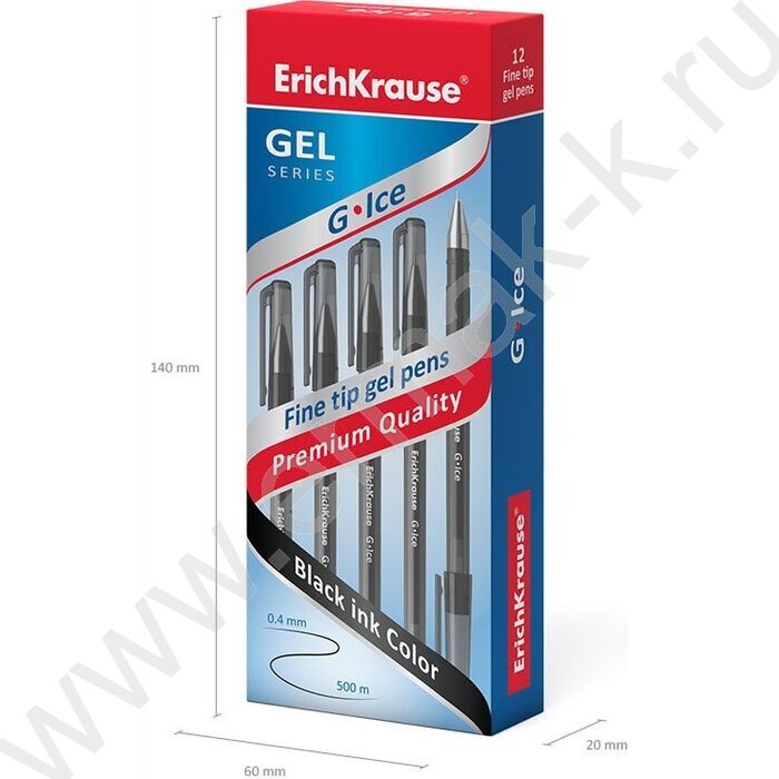 Ручка гелевая черная 0,5мм  G-Ice Stick Original | Фото 5