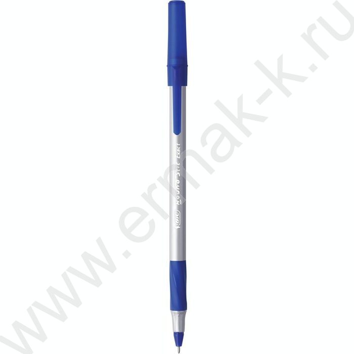 Ручка шар Round Stic Exact синяя /резин.держатель/ | Фото 2