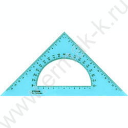 Треугольник пл. 45*16см  с транспортиром флюор прозр. | Фото 4