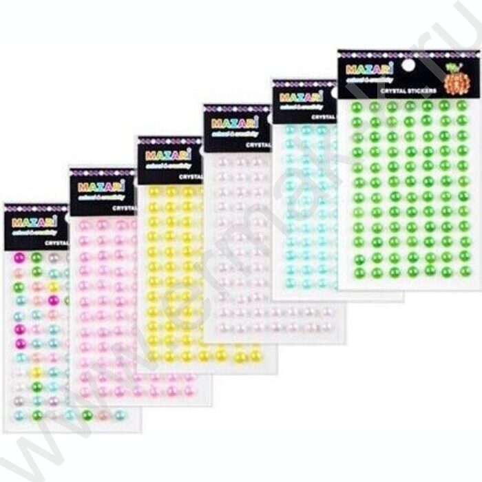 Наклейки-бусинки перламутровые Круг  84шт | Фото 2