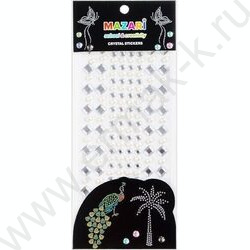 Стразы-наклейки акриловые Круг+квадрат 156шт | Фото 2