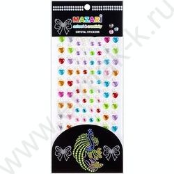 Стразы-наклейки акриловые Сердца+круг 164шт | Фото 2