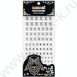 Стразы-наклейки акриловые Квадрат  84шт | Фото 1