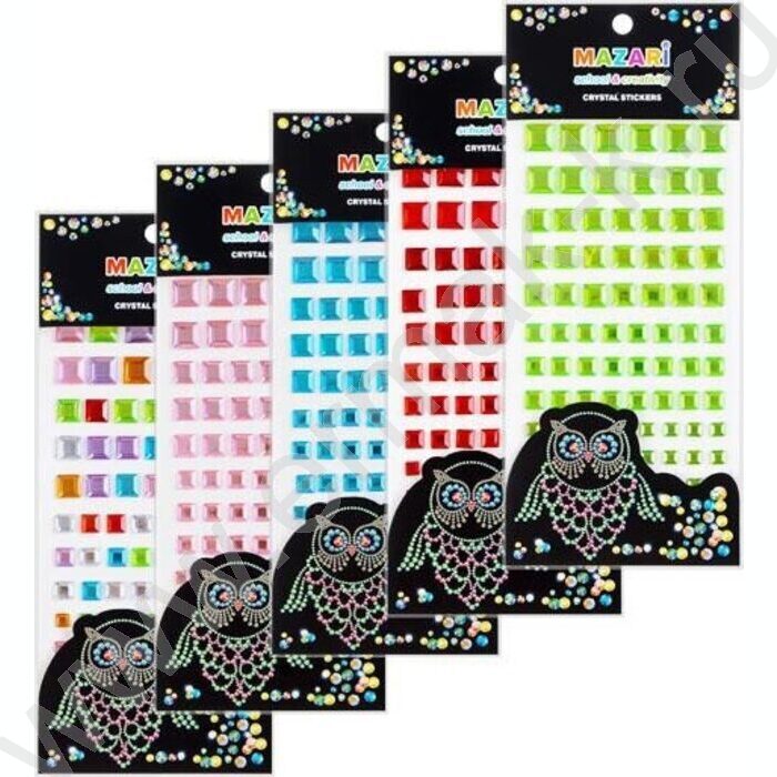 Стразы-наклейки акриловые Квадрат  84шт | Фото 2