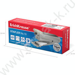Степлер №10  15л пластик Ferro /встроен антистеплер/ серый | Фото 4