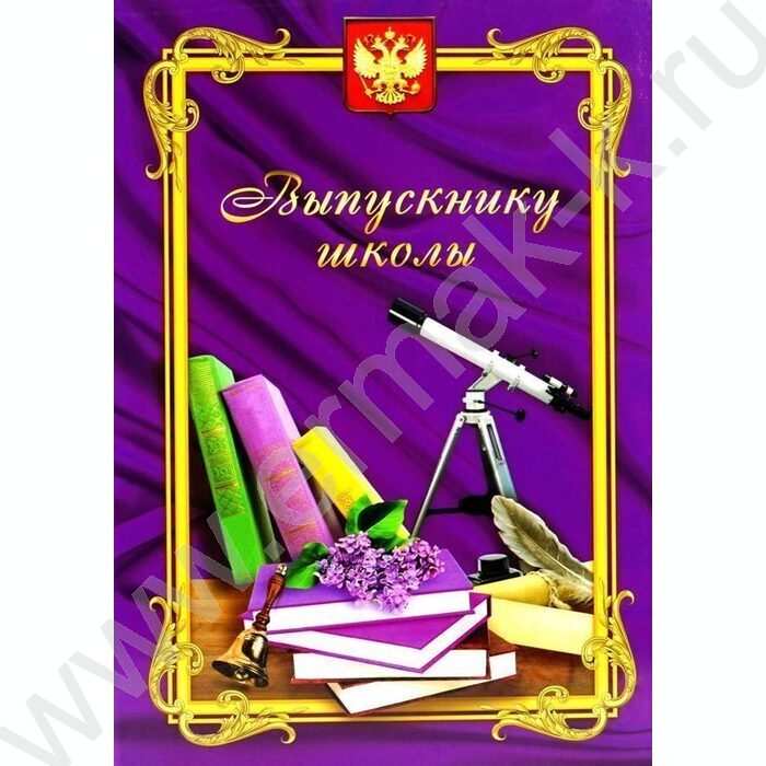Папка адресная "Выпускнику школы" /глянец/ А4 | Фото 1