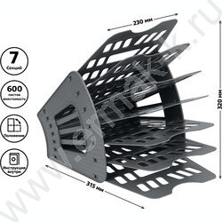 Лоток вертикально-гориз. разборный /серый/ 6отд. | Фото 5