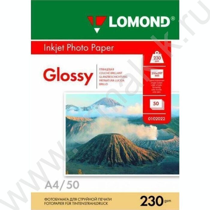 Бумага А4 "Lomond" 230г/мкв  50л глянцевая одностор. | Фото 1
