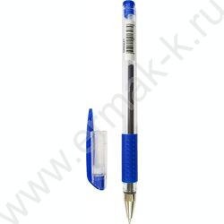 Ручка гелевая синяя 0,5мм /прозр.корпус рез.держатель/ | Фото 1