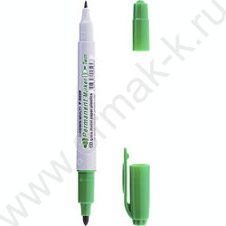 Маркер перм. /зеленый/ двустор.2мм/4мм круг | Фото 1