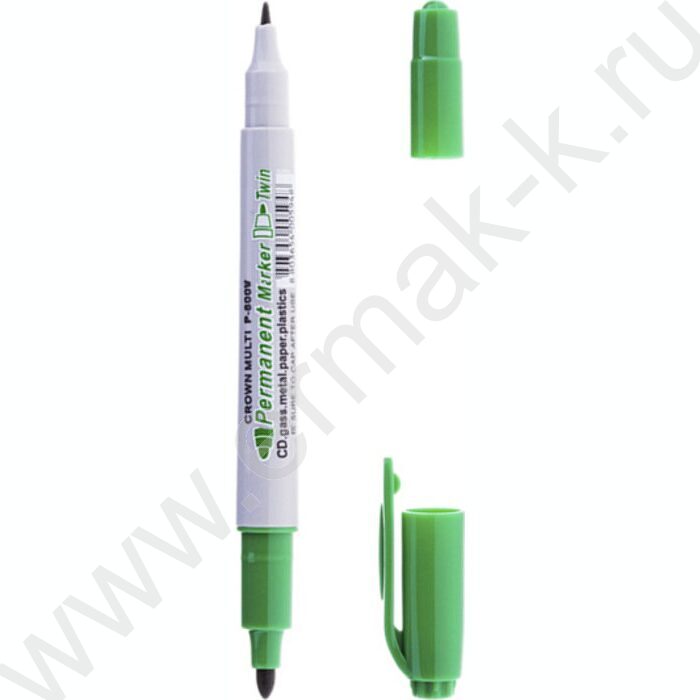 Маркер перм. /зеленый/ двустор.2мм/4мм круг | Фото 1