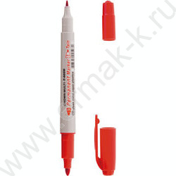 Маркер перм. /красный/ двустор. 2мм/1мм круг "Multi Marker Twin"   | Фото 1