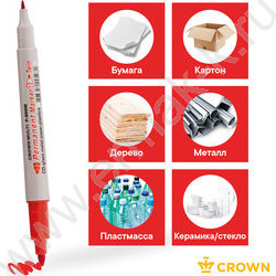 Маркер перм. /красный/ двустор. 2мм/1мм круг "Multi Marker Twin"   | Фото 6