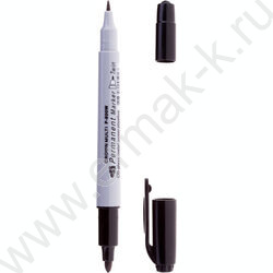 Маркер перм. /черный/ двустор.2мм/4мм круг "Multi Marker Twin"    | Фото 1