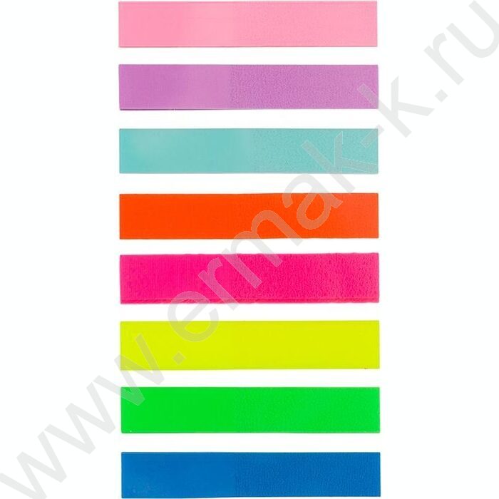 Набор самокл. этикеток-закладок 48*8мм /20л*8цв пластик европодвес | Фото 2