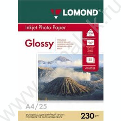 Бумага А4 "Lomond" 230г/мкв  25л глянцевая одностор. | Фото 1