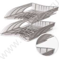 Лоток горизонтальный литой S-Wing дымчатый | Фото 2