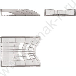 Лоток горизонтальный литой S-Wing дымчатый | Фото 3