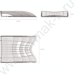 Лоток горизонтальный литой S-Wing дымчатый | Фото 4