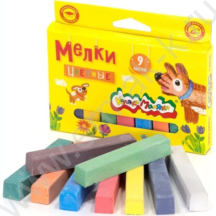 Мел цветной  9цв Каляка-Маляка | Фото 4