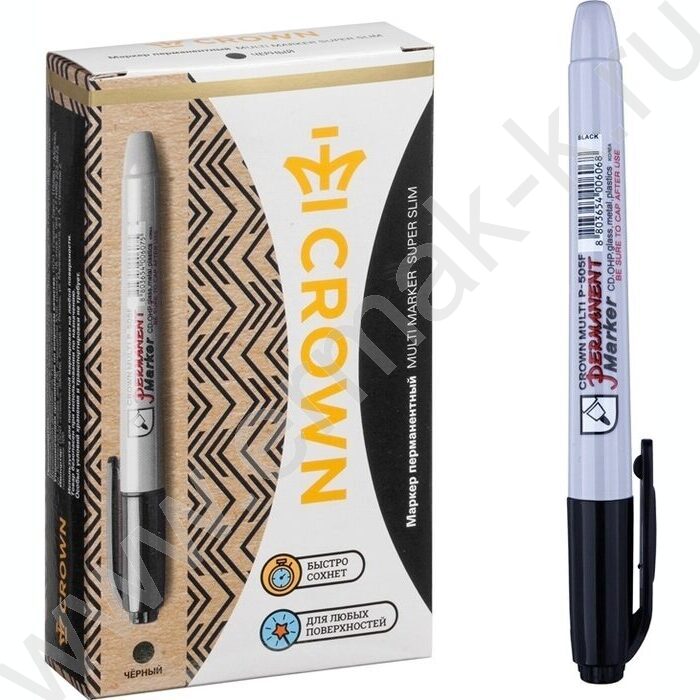 Маркер перм. /черный/ 1мм круг "Multi Marker Super Slim" | Фото 2