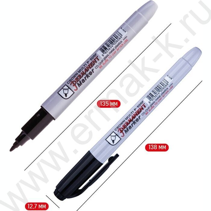 Маркер перм. /черный/ 1мм круг "Multi Marker Super Slim" | Фото 4