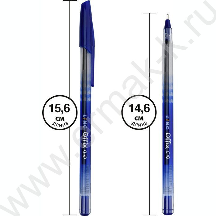 Ручка шар Offix синяя 1мм | Фото 4