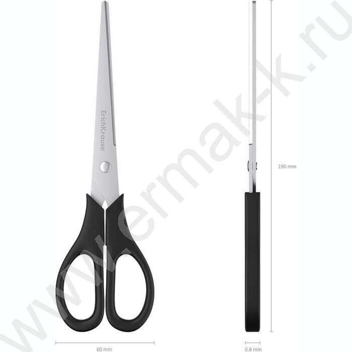 Ножницы 19см EasyCut /чёрные /европодвес | Фото 4