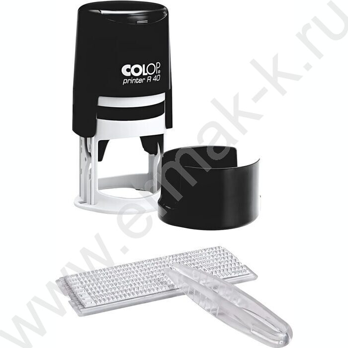 Печать самонаборная автомат d=40мм 1круг текста,пластик (аналог 46040/1) | Фото 1