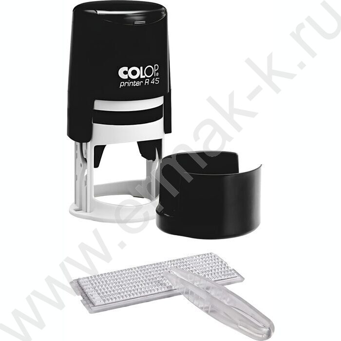 Печать самонаборная автомат d=45мм 2круга текста,пластик (аналог 46045/2) | Фото 1