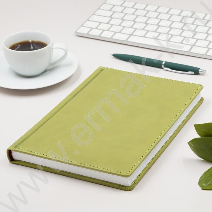 Ежедневник н/дат А5 136л Velvet оливковый  | Фото 4