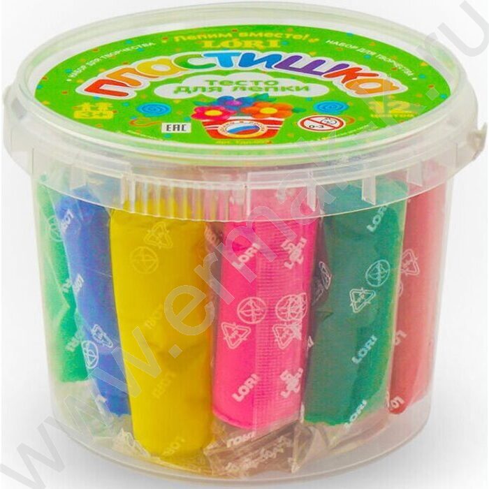 Тесто д/лепки  12цв Набор №3 | Фото 1