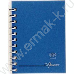 Блокнот  64л А7 спираль боковая/пластик.обл. "Space-Синий" | Фото 1